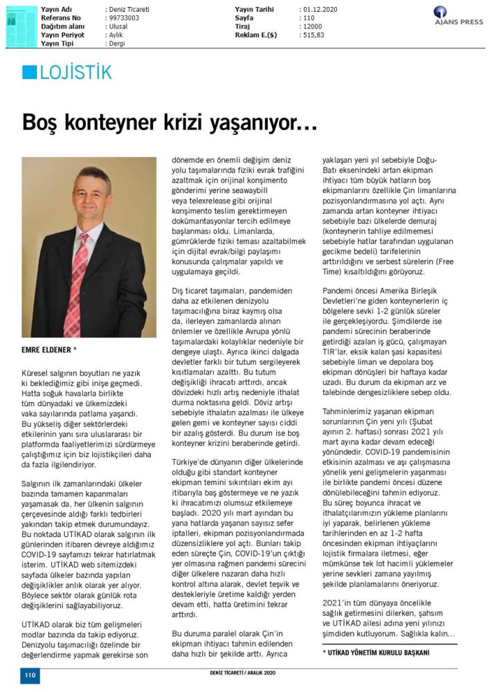 Deniz Ticareti Dergisi