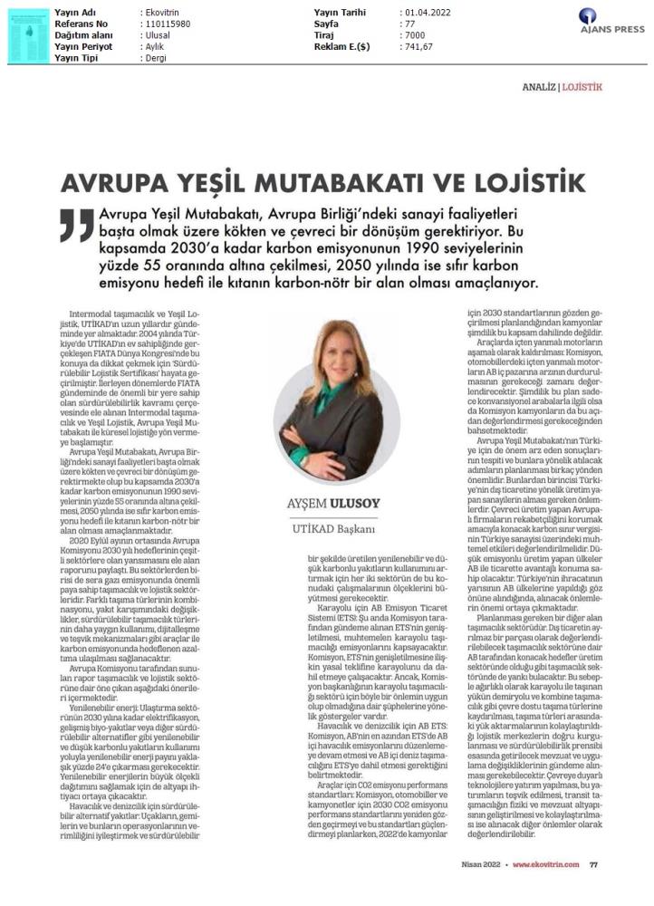 Ekovitrin Dergisi