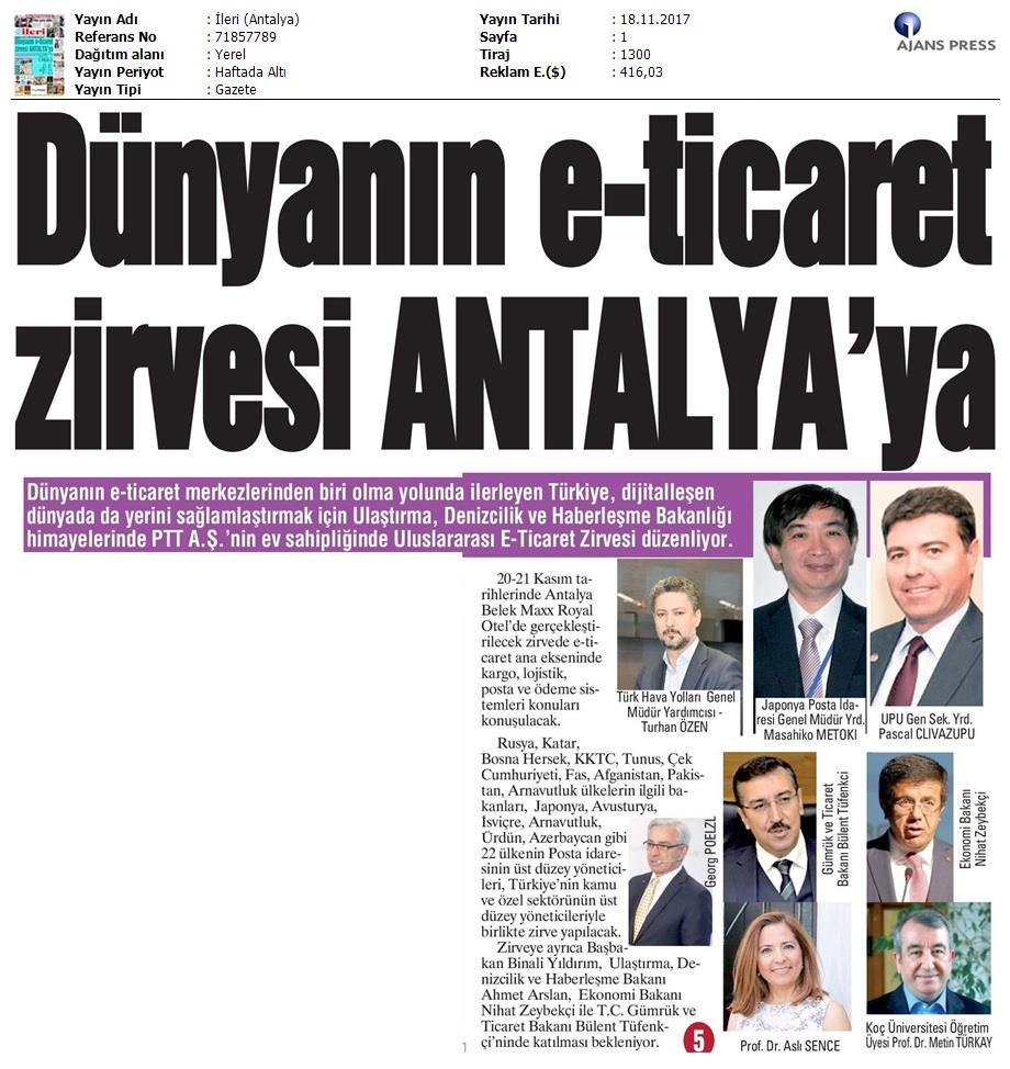İleri Antalya Gazetesi