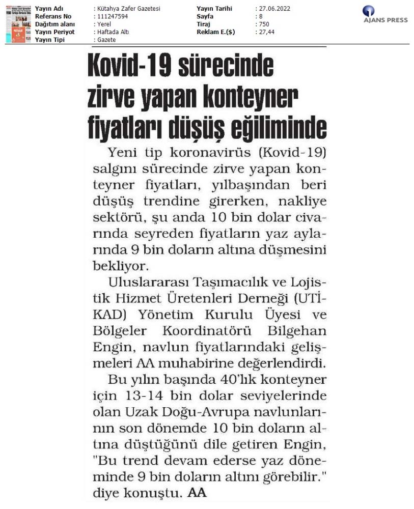 Kütahya Zafer Gazetesi