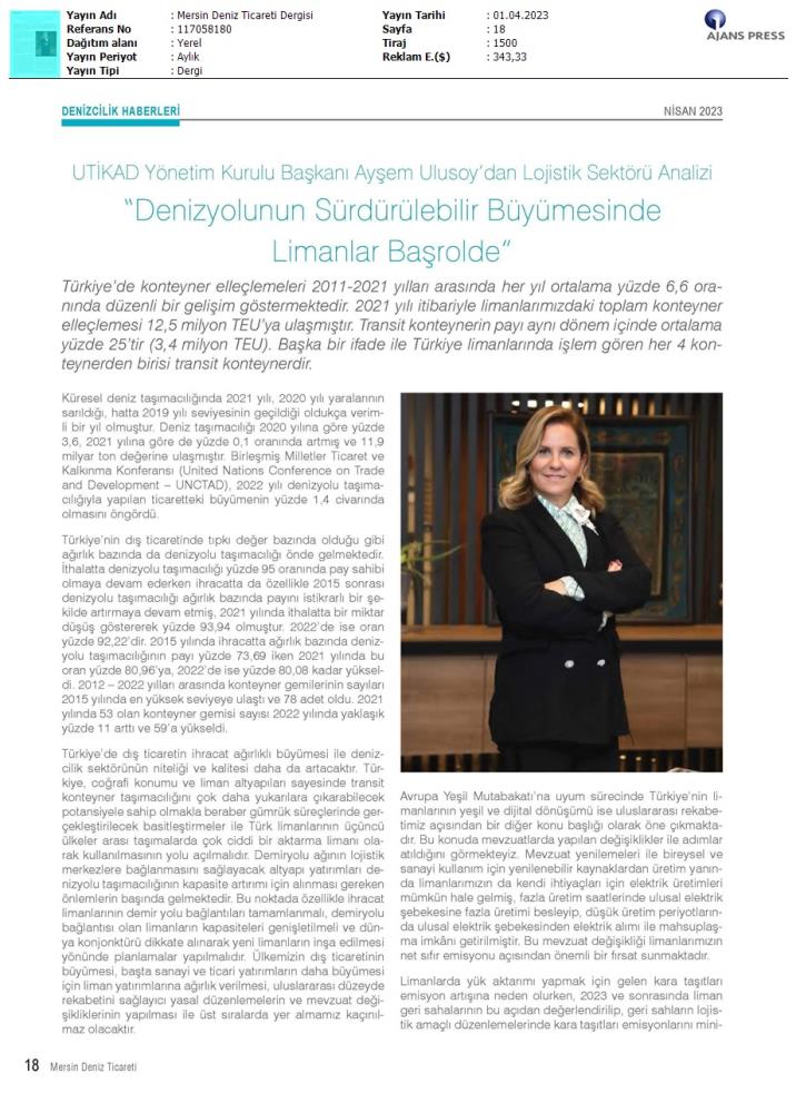 Mersin Deniz Ticaret Dergisi