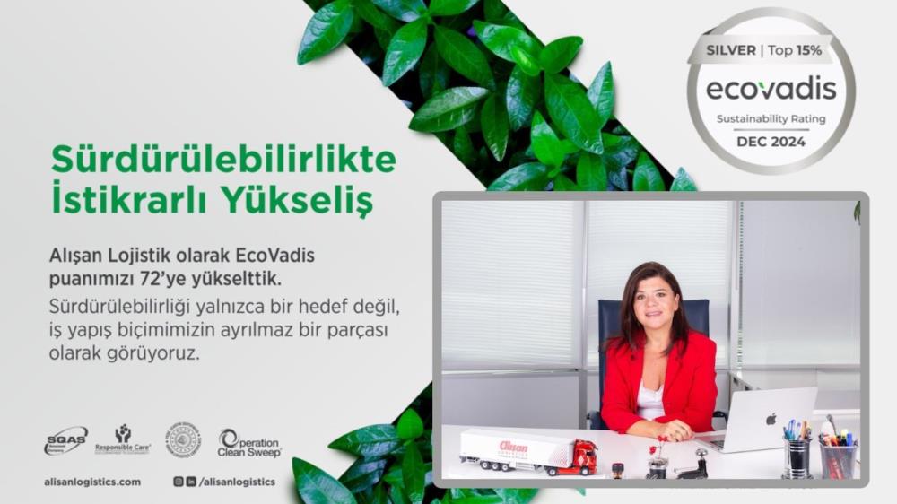 ALIŞAN LOJİSTİK'E ECOVADİS DEĞERLENDİRMESİNDE GÜMÜŞ MADALYA