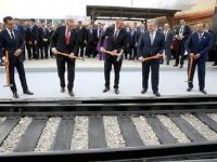 BAKÜ-TİFLİS-KARS DEMİRYOLUNDA İLK TREN YOLA ÇIKTI