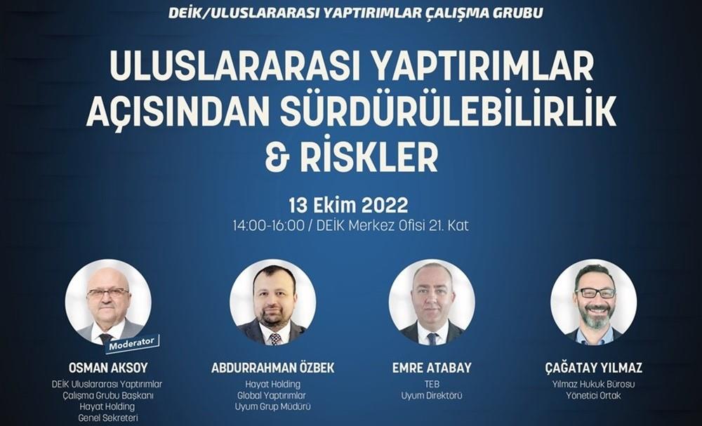 DEİK-ULUSLARARASI YAPTIRIMLAR AÇISINDAN SÜRDÜRÜLEBİLİRLİK VE RİSKLER