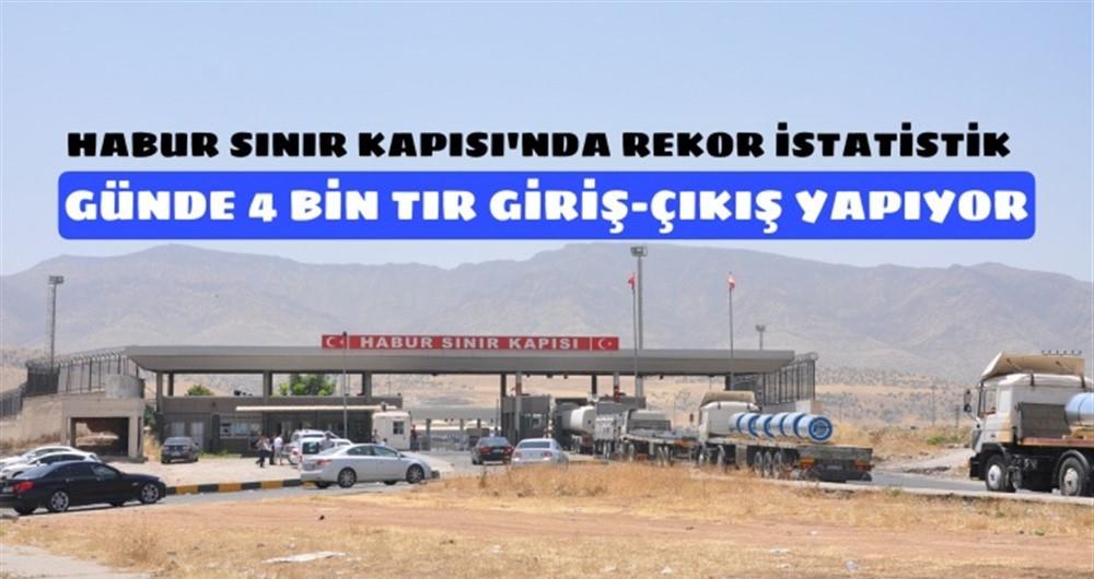 HABUR'DA TIR GİRİŞ-ÇIKIŞLARINDA TARİHİ REKOR