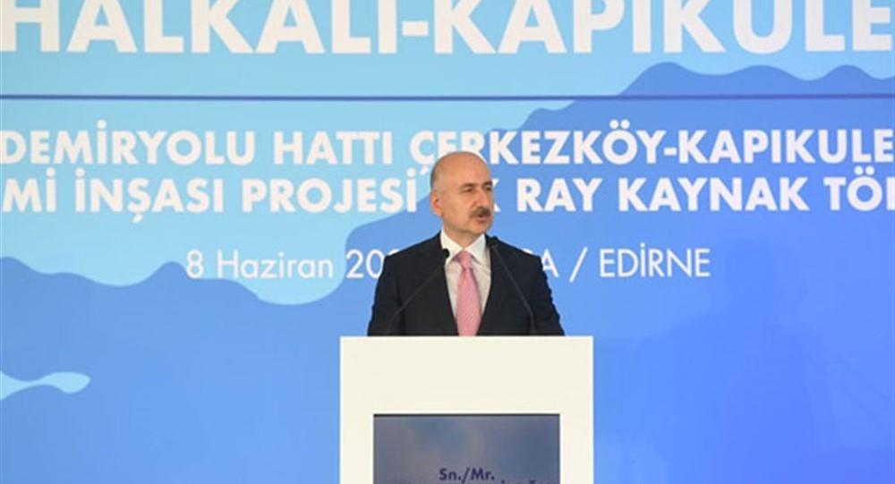 KARAİSMAİLOĞLU: HALKALI-KAPIKULE DEMİRYOLU HATTI İLE SEYAHAT SÜRESİ 1 SAAT 30 DAKİKAYA DÜŞECEK