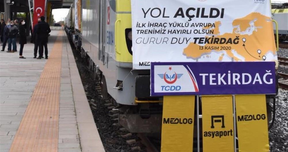 MEDLOG'UN, AVRUPA'YA İLK TRENİ TEKİRDAĞ'DAN START ALDI