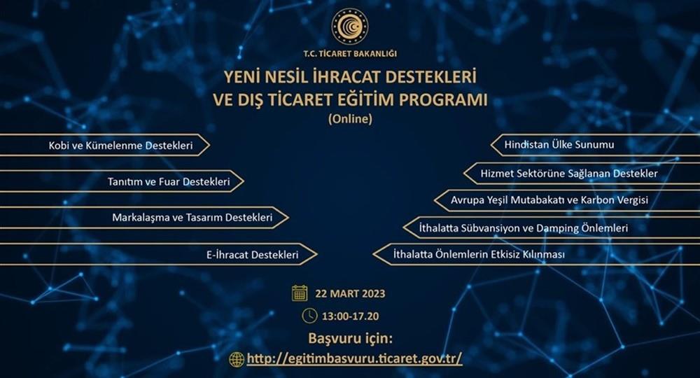 TİCARET BAKANLIĞI YENİ NESİL İHRACAT DESTEKLERİ VE DIŞ TİCARET EĞİTİM PROGRAMI