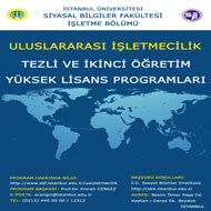 ULUSLARARASI İŞLETMECİLİK YÜKSEK LİSANS PROGRAMI